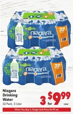 Vallarta Supermarkets Niagara Drinking Water offer