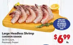 Vallarta Supermarkets Large Headless Shrimp/CAMARON GRANDE offer