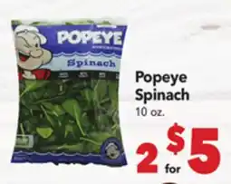 Vallarta Supermarkets Popeye Spinach offer