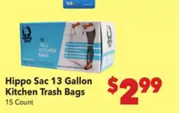 Vallarta Supermarkets Hippo Sac 13 Gallon Kitchen Trash Bags offer