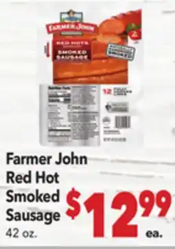 Vallarta Supermarkets Farmer John Red Hot Smoked Sausage offer