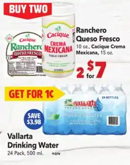 Vallarta Supermarkets Ranchero Queso Fresco offer