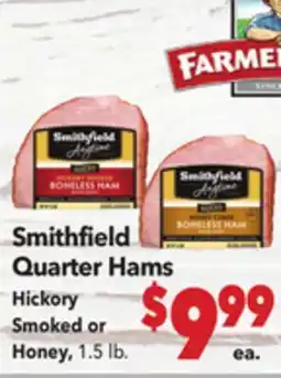 Vallarta Supermarkets Smithfield Quarter Hams offer