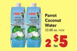 Vallarta Supermarkets Parrot Coconut Water offer