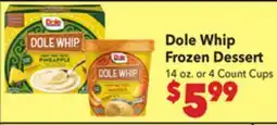 Vallarta Supermarkets Dole Whip Frozen Dessert offer