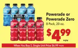 Vallarta Supermarkets Powerade or Powerade Zero offer