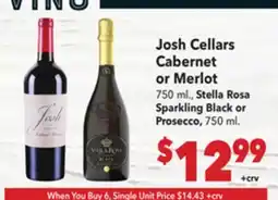 Vallarta Supermarkets Josh Cellars Cabernet or Merlot offer