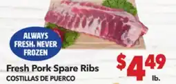 Vallarta Supermarkets Fresh Pork Spare Ribs / COSTILLAS DE PUERCO offer