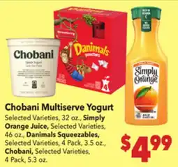 Vallarta Supermarkets Chobani Multiserve Yogurt offer