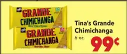 Vallarta Supermarkets Tina's Grande Chimichanga offer