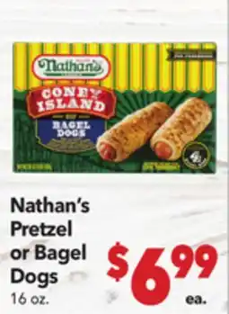 Vallarta Supermarkets Nathan's Pretzel or Bagel Dogs offer