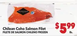 Vallarta Supermarkets Chilean Coho Salmon Filet / FILETE DE SALMON CHILENO FROZEN offer