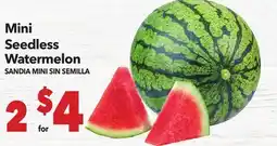Vallarta Supermarkets Mini Seedless Watermelon/SANDIA MINI SIN SEMILLA offer