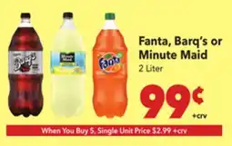 Vallarta Supermarkets Fanta, Barq's or Minute Maid offer