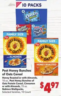 Vallarta Supermarkets Post Honey Bunches of Oats Cereal offer