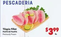 Vallarta Supermarkets Tilapia Fillet / FILETE DE TILAPIA offer