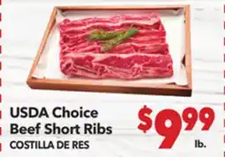 Vallarta Supermarkets USDA Choice Beef Short Ribs/COSTILLA DE RES offer