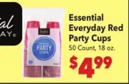 Vallarta Supermarkets Essential Everyday Red Party Cups offer