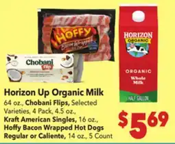 Vallarta Supermarkets Horizon Up Organic Milk offer
