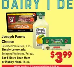 Vallarta Supermarkets Joseph Farms Cheese offer