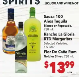 Vallarta Supermarkets Sauza 100 Años Tequila offer