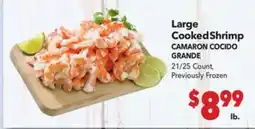 Vallarta Supermarkets Large Cooked Shrimp / CAMARON COCIDO GRANDE offer