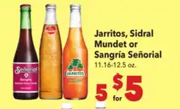 Vallarta Supermarkets Jarritos, Sidral Mundet or Sangría Señorial offer