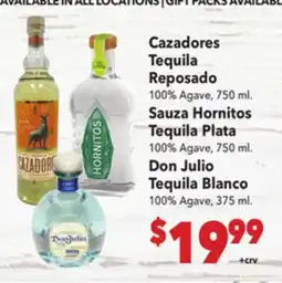Vallarta Supermarkets Cazadores Tequila Reposado offer