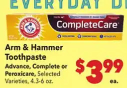 Vallarta Supermarkets Arm & Hammer Toothpaste offer