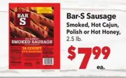 Vallarta Supermarkets Bar-S Sausage offer