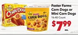 Vallarta Supermarkets Foster Farms Corn Dogs or Mini Corn Dogs offer