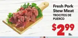 Vallarta Supermarkets Fresh Pork Stew Meat / TROCITOS DE PUERCO offer