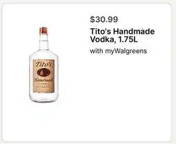 Walgreens Tito's Handmade Vodka offer