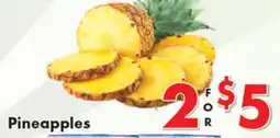 Valley Marketplace Pineapples offer