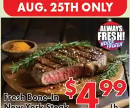 Valley Marketplace Fresh Bone-In New York Steak offer