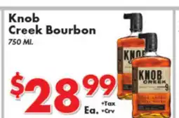 Valley Marketplace Knob Creek Bourbon offer