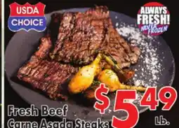 Valley Marketplace Fresh Beef Carne Asada Steaks offer