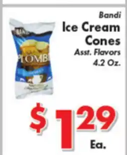 Valley Marketplace Bandi Ice Cream Cones offer
