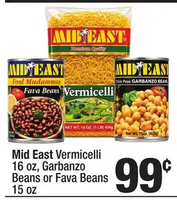 Super King Markets Mid East Vermicelli 16 oz, Garbanzo Beans or Fava Beans 15 oz offer