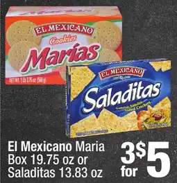 Super King Markets El Mexicano Maria Box 19.75 oz or Saladitas 13.83 oz offer