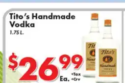 Valley Marketplace Tito's Handmade Vodka offer