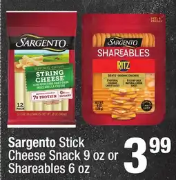 Super King Markets Sargento Stick Cheese Snack 9 oz or Shareables 6 oz offer