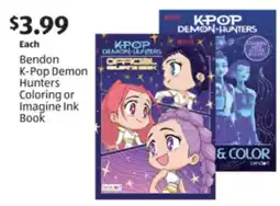 Aldi Each Bendon K-Pop Demon Hunters Coloring or Imagine Ink Book offer