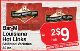 Superior Grocers Bar-M Louisiana Hot Links offer