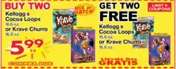 Superior Grocers Kellogg's Cocoa Loops or Krave Churro offer