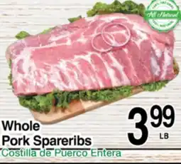 Superior Grocers Whole Pork Spareribs offer
