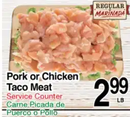 Superior Grocers Pork or Chicken Taco Meat offer