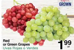 Superior Grocers Red or Green Grapes offer