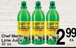 Superior Grocers Chef Merito Lime Juice offer