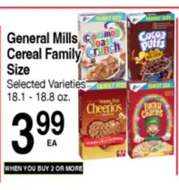 Superior Grocers General Mills Cereal Family Size offer